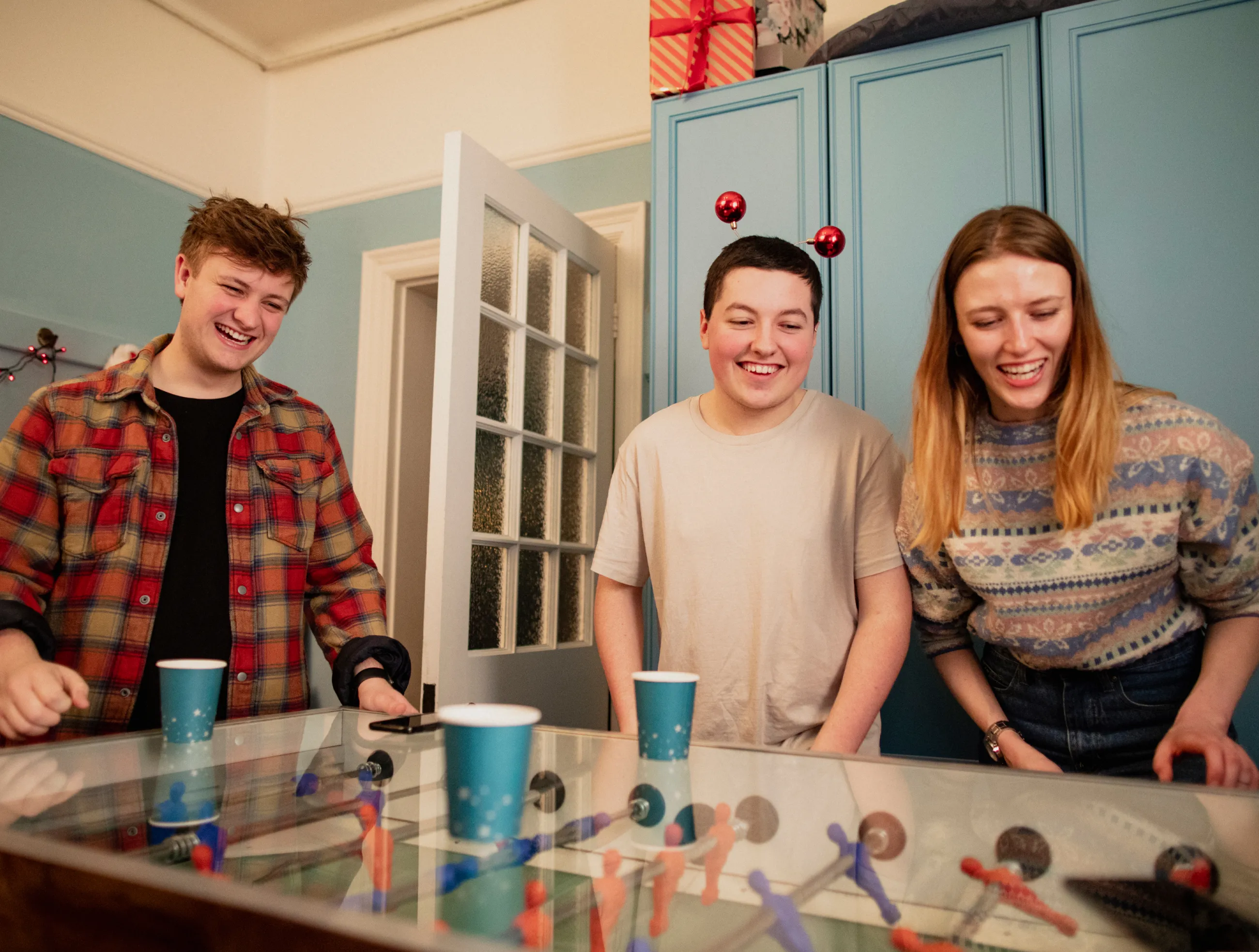 Teenagers having a party